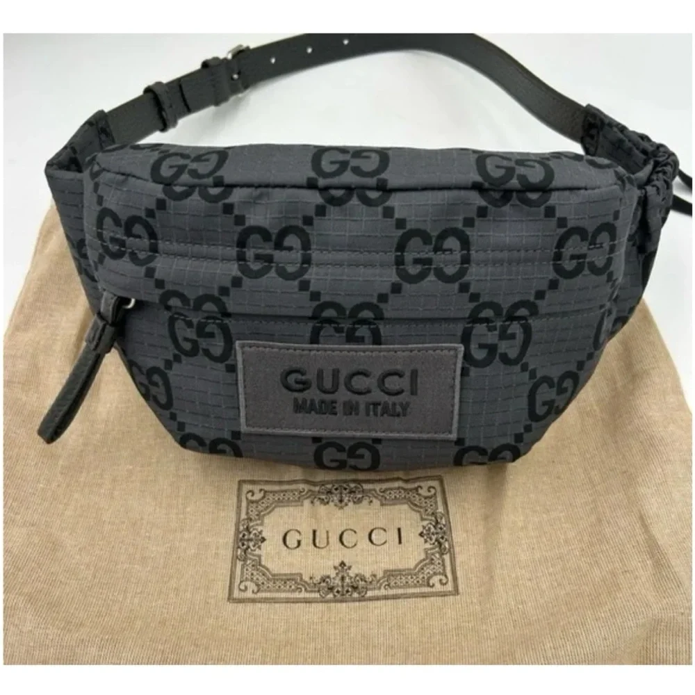 Gucci unisex jumbo GG nylon adjustable belt bag size 80 cm made in Italy
